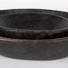 Nikita Set of 2 Large Black-Brown Reclaimed Wood Bowls
