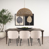 Shannon Dining Chair w/ Oatmeal Fabric & Matte Black Metal