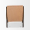 Cashel Accent Chair W/ Dark Brown Wood and Tan Genuine Leather