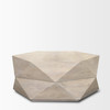 Arreto Hexagonal Hinged Solid Wood Top and Base Coffee Table