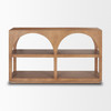 Bela Small Arched Console Table Medium Brown Wood
