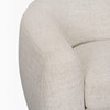Valentina Oatmeal Upholstered Curved Accent Chair