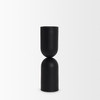 Qamra Tall Black Metal Pillar Candle Holder