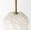 Rini Gold Metal and White Marble Accent Table