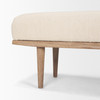 Shae Brown Wood w/ Oatmeal Fabric Bench Shae Brown Wood w/ Oatmeal Fabric Bench