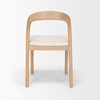 Nobu Oak Wood w/ Cream Fabric Open Back Dining Chair