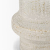 Tovah Tall Textured White w/ Gold Metal Vase