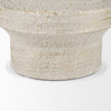 Tovah Tall Textured White w/ Gold Metal Vase
