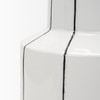 Dinah Small White w/ Black Stripes  Ceramic Vase