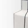 Dinah Large White w/ Black Stripes  Ceramic Vase
