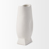 Darian Tall Textured Matte White Ceramic Vase