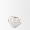 Urvi Short Off White Speckled Asymmetrical Ceramic Vase