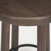 Weldon Dark Brown Wood w/ Matte Black Metal Counter Stool