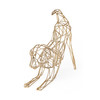 Frankie II 13L x 6W Gold Wire Framed Dog Shaped Decor