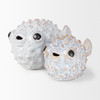 Spike II (Large) 10L x 6W Off-White Ceramic Puffer Fish