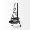 Adilah 16L x 10W Black Metal Vintage Inspired Weighing Scale