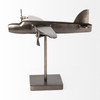 Maverick I 12L x 16W Gray Metal Bomber Plane
