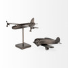 Maverick I 12L x 16W Gray Metal Bomber Plane