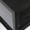 Arelius 20L x 18W x 26H Black-Brown Wood W/ Black Metal Frame End/Side Table