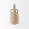Zenni 6.1L x 6.1W x 12.0H Warm Beige Ceramic Vase