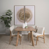 Tahoe Cream Boucle Upholstered and Light Brown Wood Armless Dining Chair