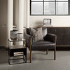 Samson 15.7L x 15.7W x 21.3H Side Table Matte Black Metal and Glass