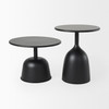 Talulla 16.5L x 16.5W x 19.7H Matte Black Metal Accent Table