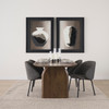 Shannon Dining Chair w/ Gray Fabric & Matte Black Metal