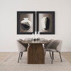 Shannon Dining Chair w/ Taupe Boucle Fabric & Matte Black Metal