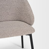 Shannon Dining Chair w/ Taupe Boucle Fabric & Matte Black Metal