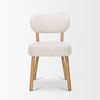 Owen Dining Chair W/ Medium Brown Wood and Beige Fabric
