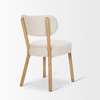 Owen Dining Chair W/ Medium Brown Wood and Beige Fabric