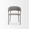 Carolyn Dining Chair w/ Gray Fabric & Matte Black Metal