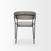 Carolyn Dining Chair w/ Gray Fabric & Matte Black Metal