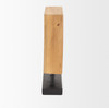 Renaya Light Brown Wood w/ Matte Black Metal Base Table Clock