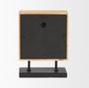 Renaya Light Brown Wood w/ Matte Black Metal Base Table Clock