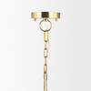 Sadah Tall Clear Blown Glass w/ Gold Metal Pendant Light