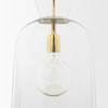 Sadah Tall Clear Blown Glass w/ Gold Metal Pendant Light