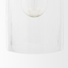 Sadah Tall Clear Blown Glass w/ Gold Metal Pendant Light