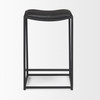 Taniel Black Leather w/ Black Metal Counter Stool