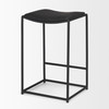 Taniel Black Leather w/ Black Metal Counter Stool