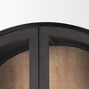 Sloan 80.5H Black Wood W/Black Metal Frame Arched Cabinet