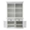 French Coastal Buffet Hutch Unit with 6 Shelves 57"