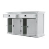 French Coastal Buffet Hutch Unit with 6 Shelves 57"