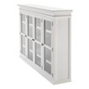 French Coastal Buffet Hutch Unit with 4 Glass Doors 79"