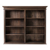 French Rustic Hutch Bookcase Unit 63"