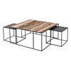 Industrial Nesting Coffee Table Set 100cm 39"