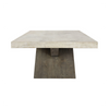 Durant Solid Wood Rectangle Coffee Table - Distressed Gray-Weathered Chalk