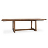 Lyra Pine Wood 80-110" Extension Dining Table Smoke Brown