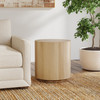 Layne Solid Wood Round End Table - True Natural